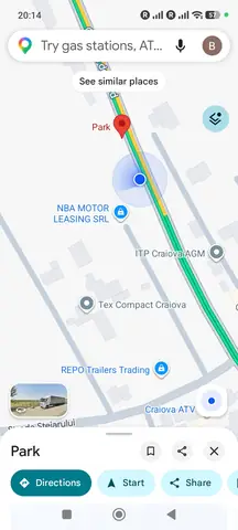 The same pin with its neighbours: NBA Motor Leasing, ITP Craiova AGM, Tex Compact and Strada Stejarului
