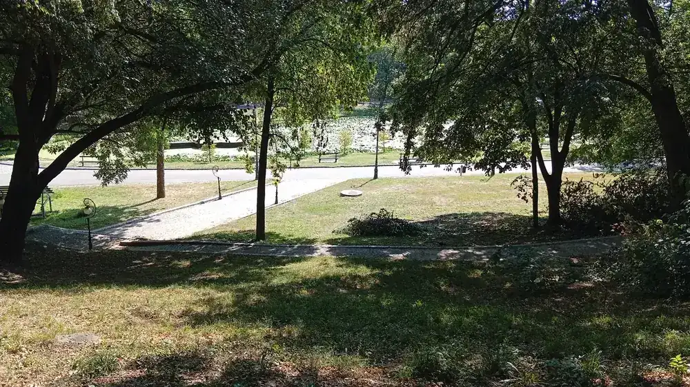 The lily lake, seen from the path above the road