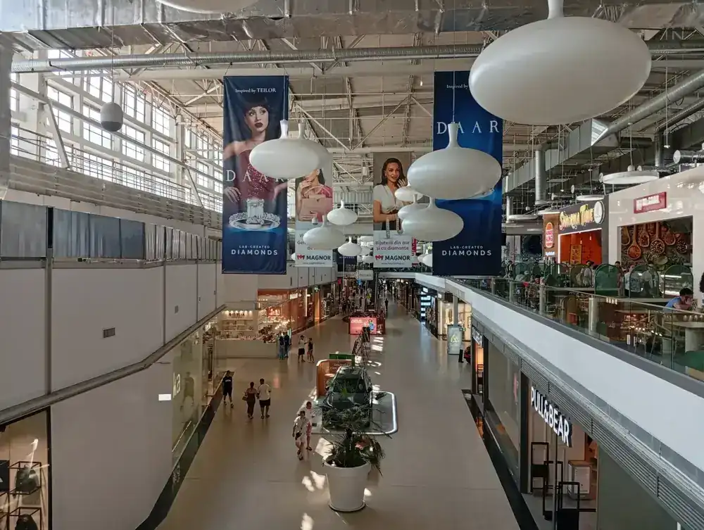 Looking down the upper level