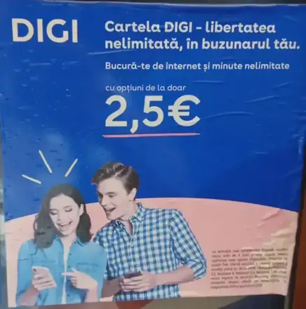 Digi prepaid card poster in a shop, 20 August 2026